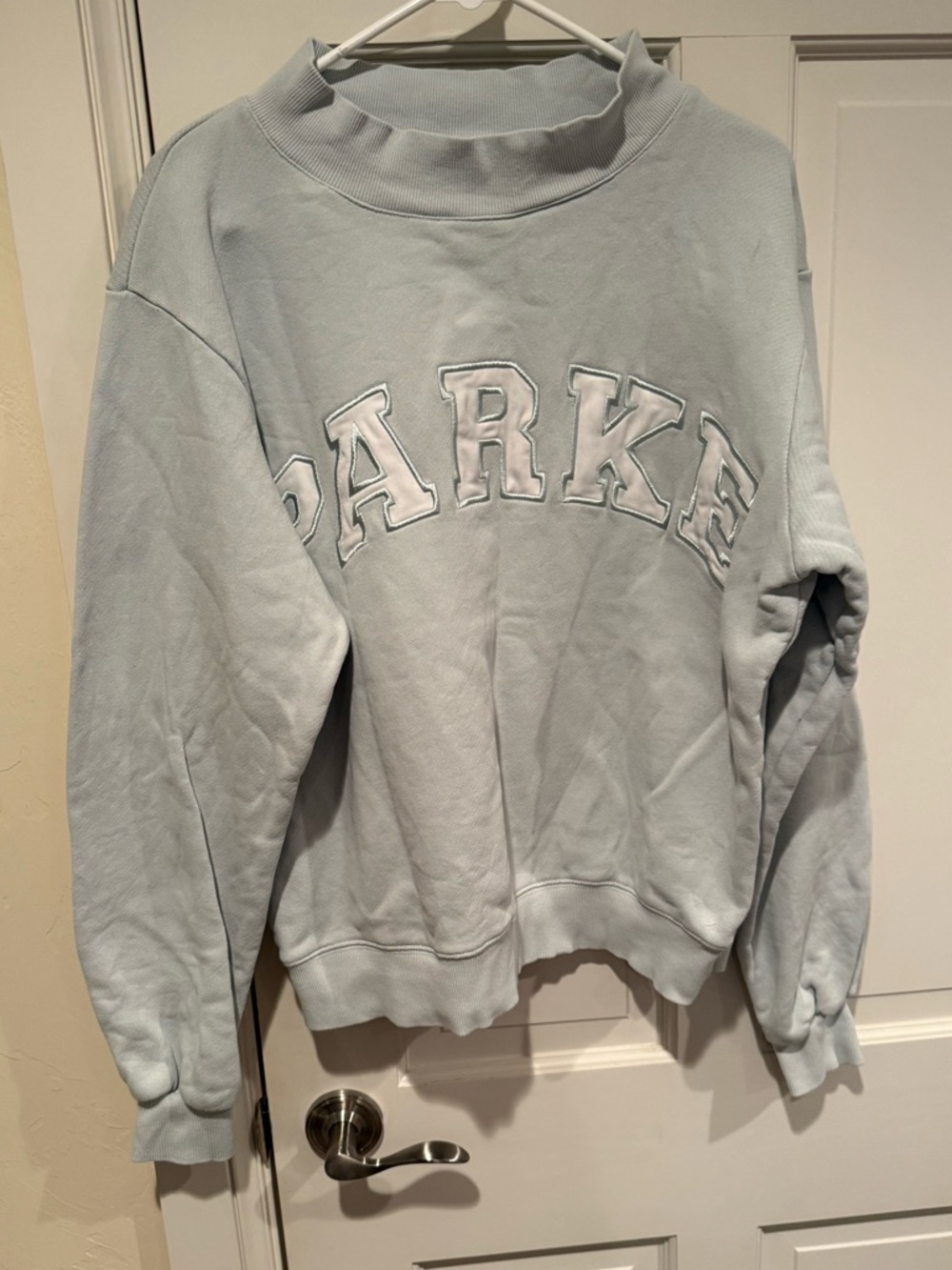 Parke Bridal Varsity Mockneck Pale Blue Green Size Small/Medium